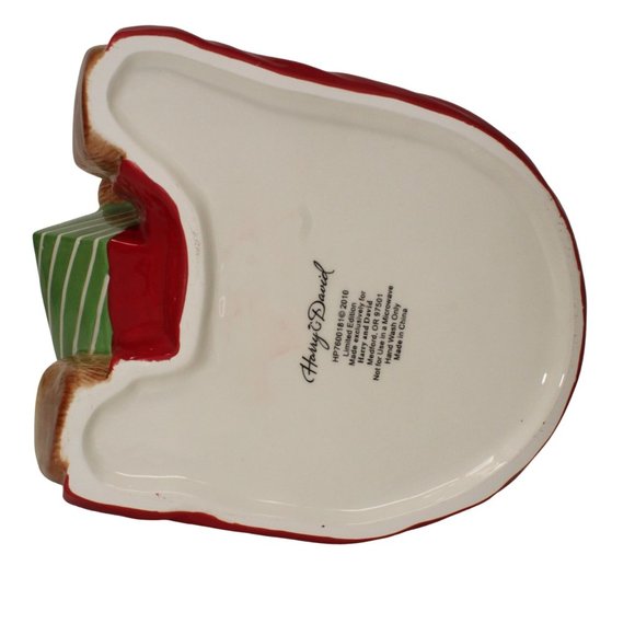 Harry & David 2010 Le Cubby Delivery Mailman Christmas Bear Cookie Jar Container - Picture 11 of 14